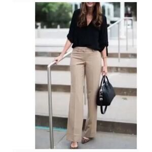 NWT Loft Ann Classic Boot Leg with Stretch Khaki Trouser Pant Size 14